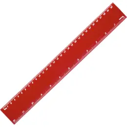 30cm Plastic Ruler Red